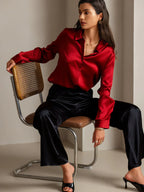 Blusa de satén Valora