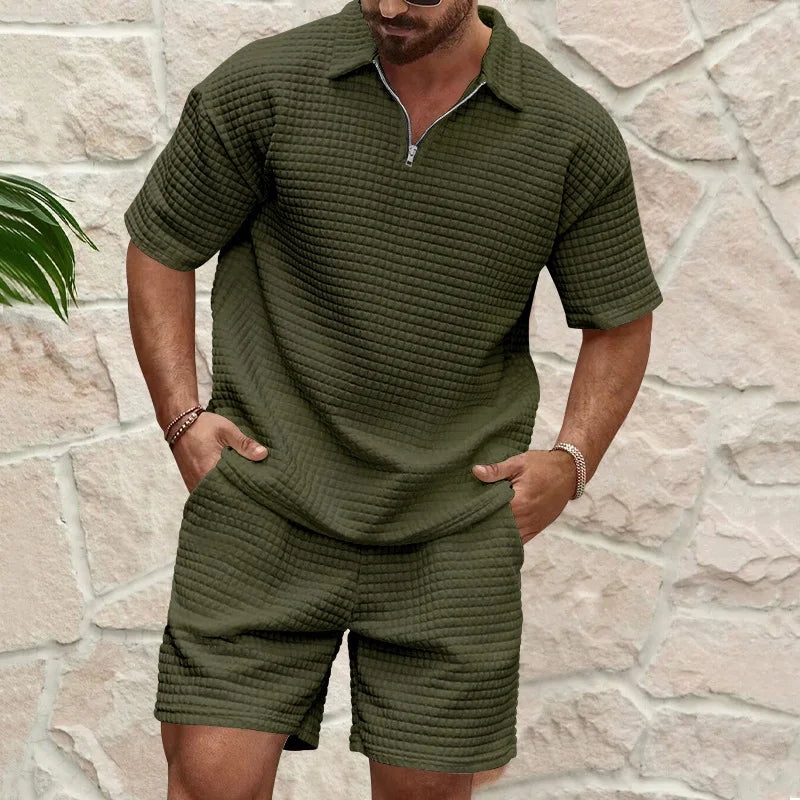 Conjunto con diseño de rejilla tipo gofre