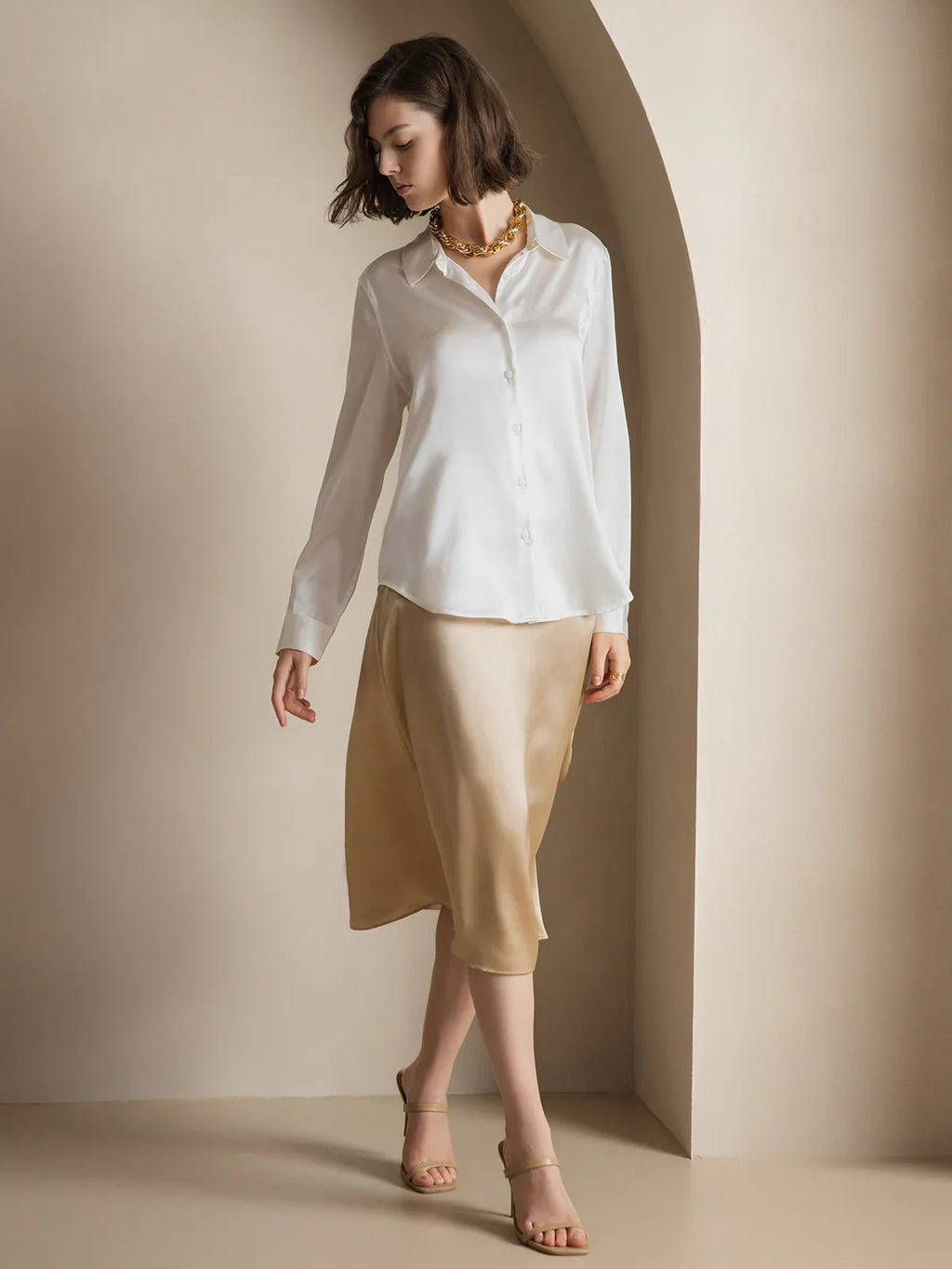 Blusa de satén Valora