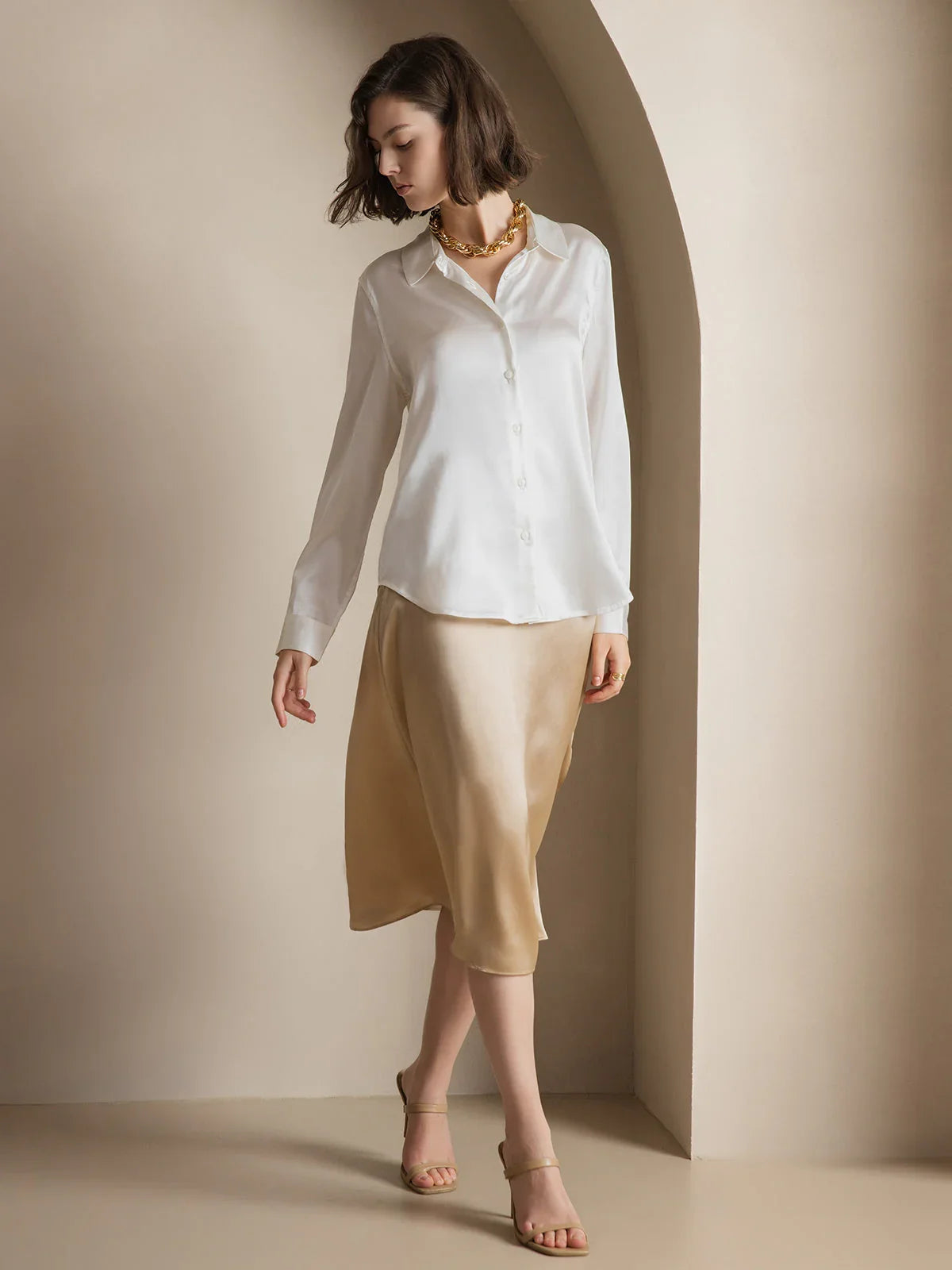Blusa de satén Valora