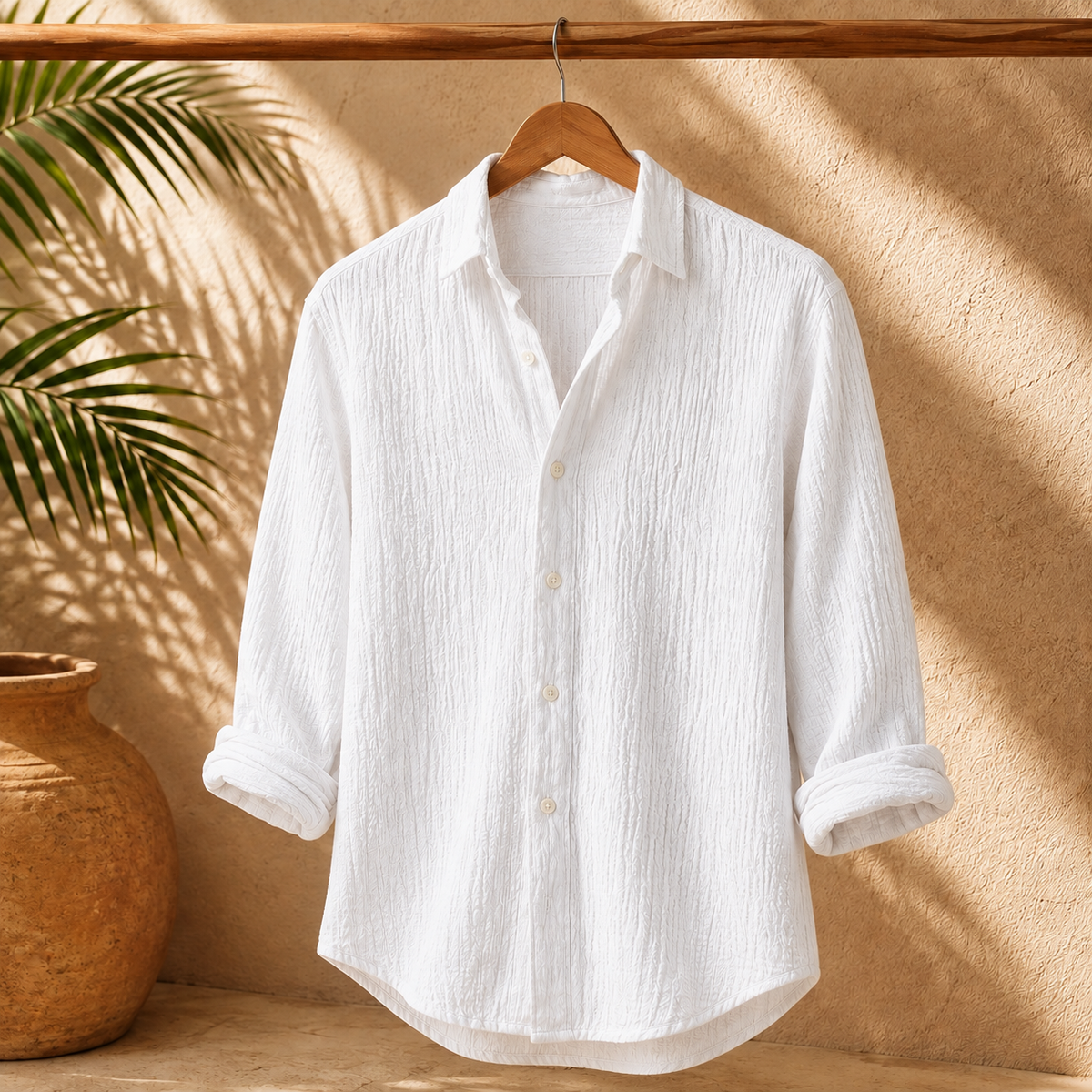 Camisa de lino y algodón Ravello
