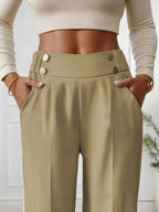 Pantalones Margaux con cinturilla abotonada