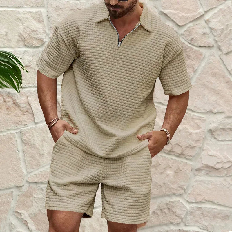 Conjunto con diseño de rejilla tipo gofre