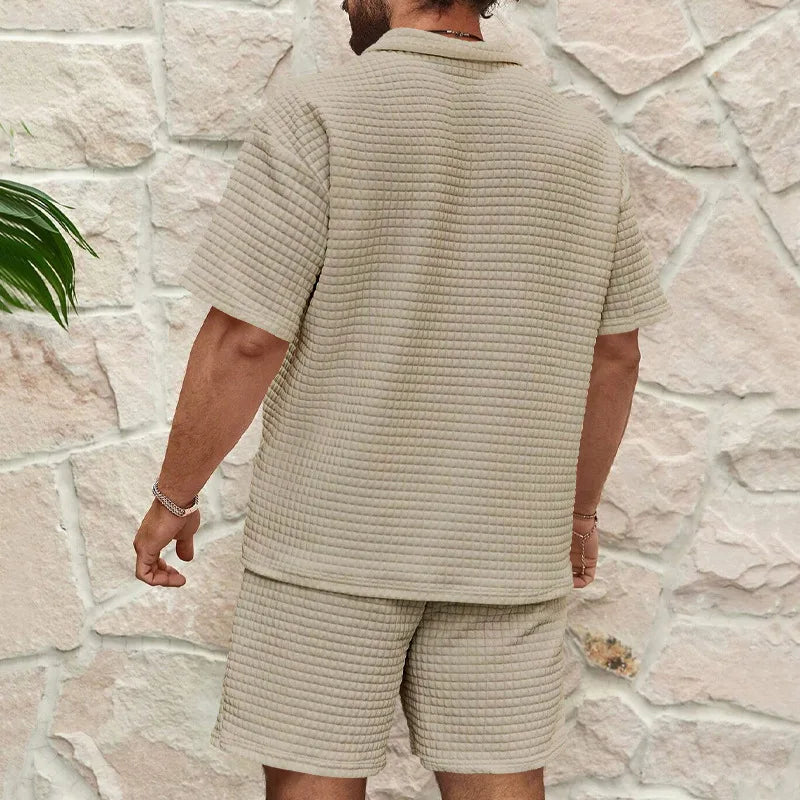 Conjunto con diseño de rejilla tipo gofre