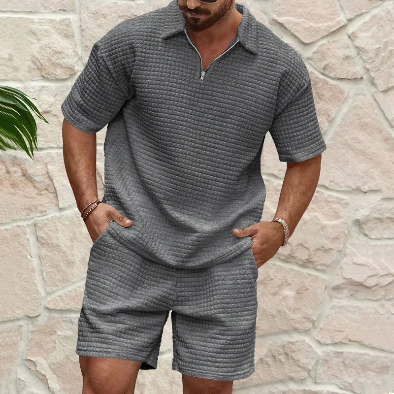 Conjunto con diseño de rejilla tipo gofre