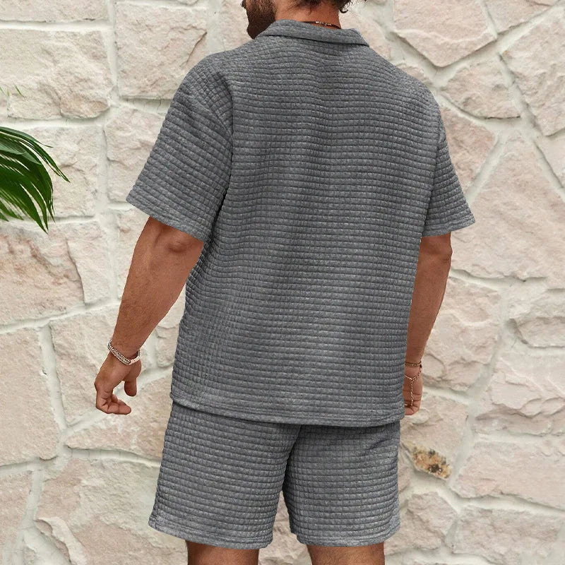 Conjunto con diseño de rejilla tipo gofre