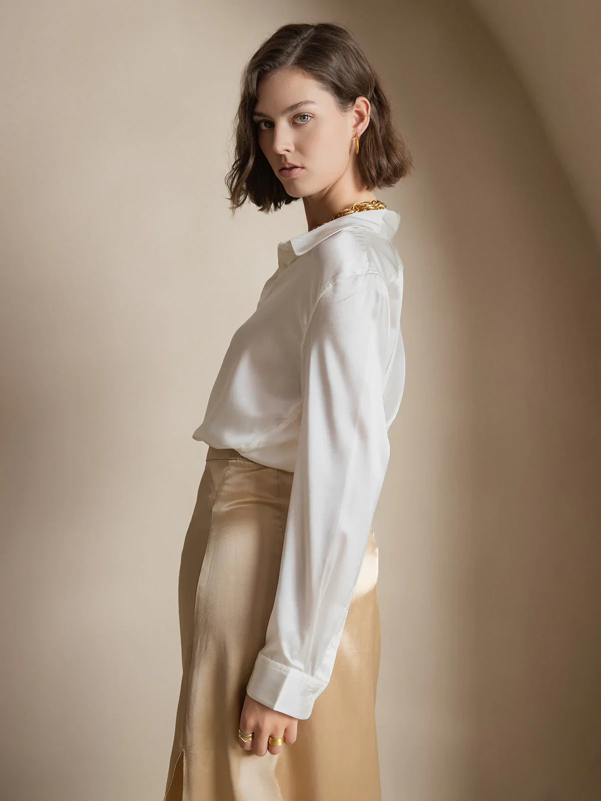 Blusa de satén Valora