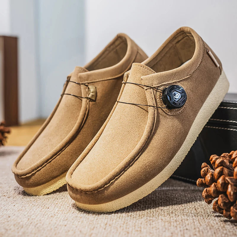 Mocasines de ante sin cordones