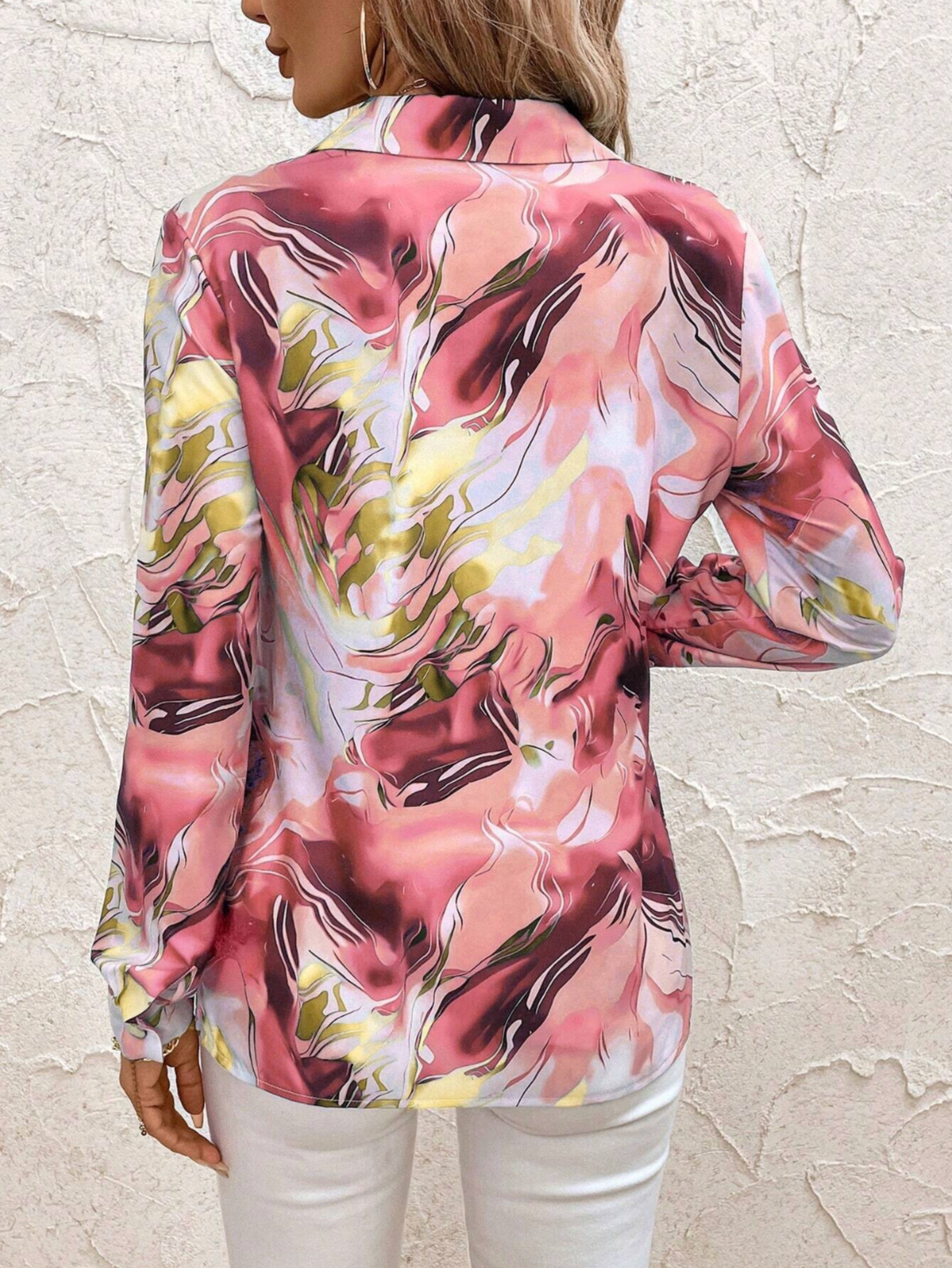 Blusa «Aviana» de mármol satinado