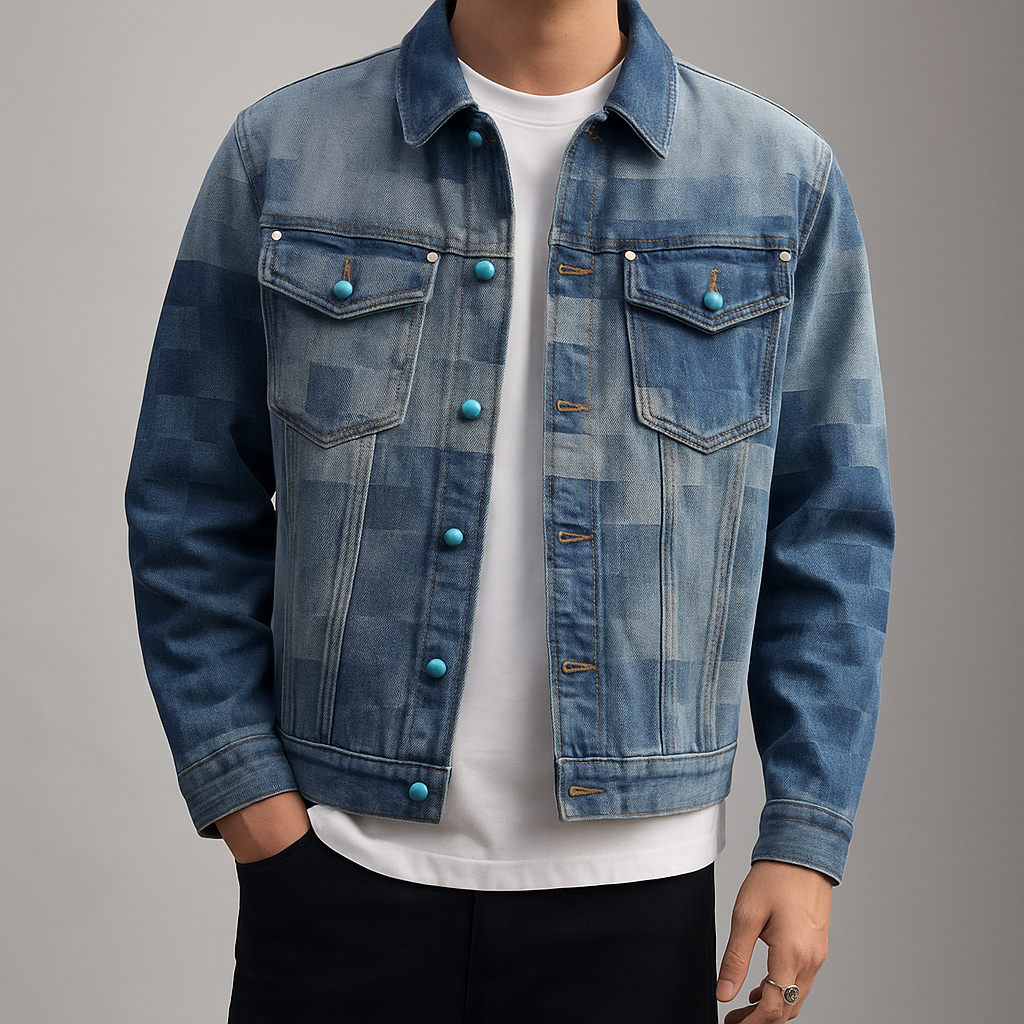 Chaqueta vaquera con mosaicos