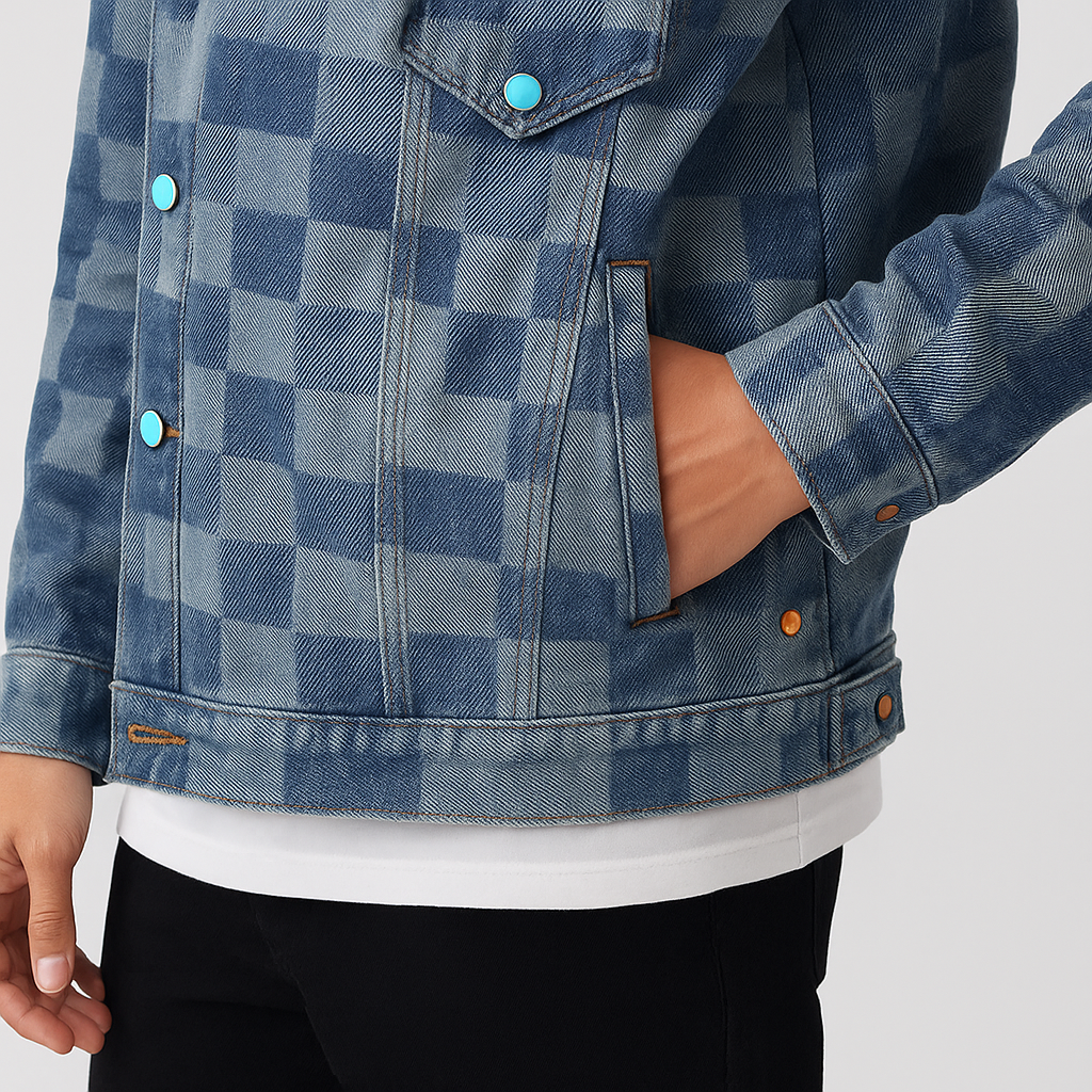 Chaqueta vaquera con mosaicos