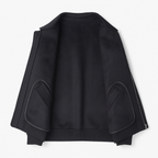 Chaqueta bomber de lana con solapa