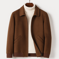 Chaqueta bomber de lana con solapa