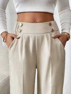 Pantalones Margaux con cinturilla abotonada