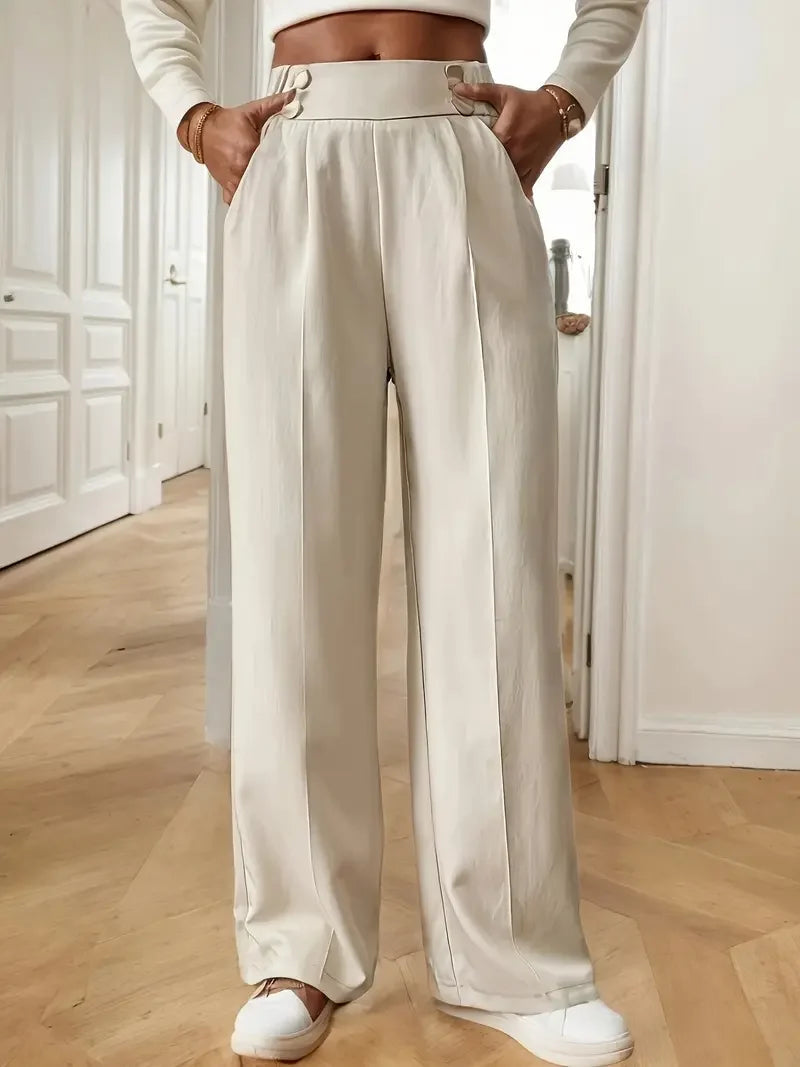 Pantalones Margaux con cinturilla abotonada