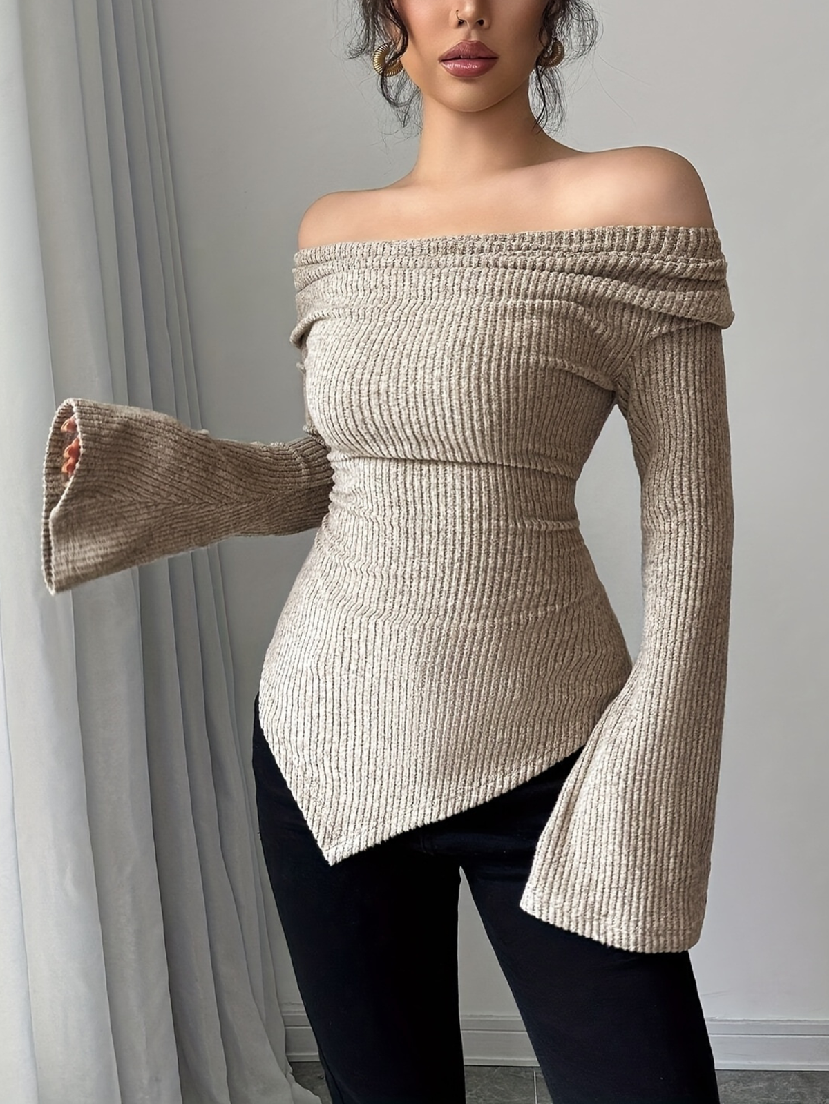 Top Juliette de manga acampanada