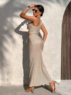 Conjunto largo Capri a rayas