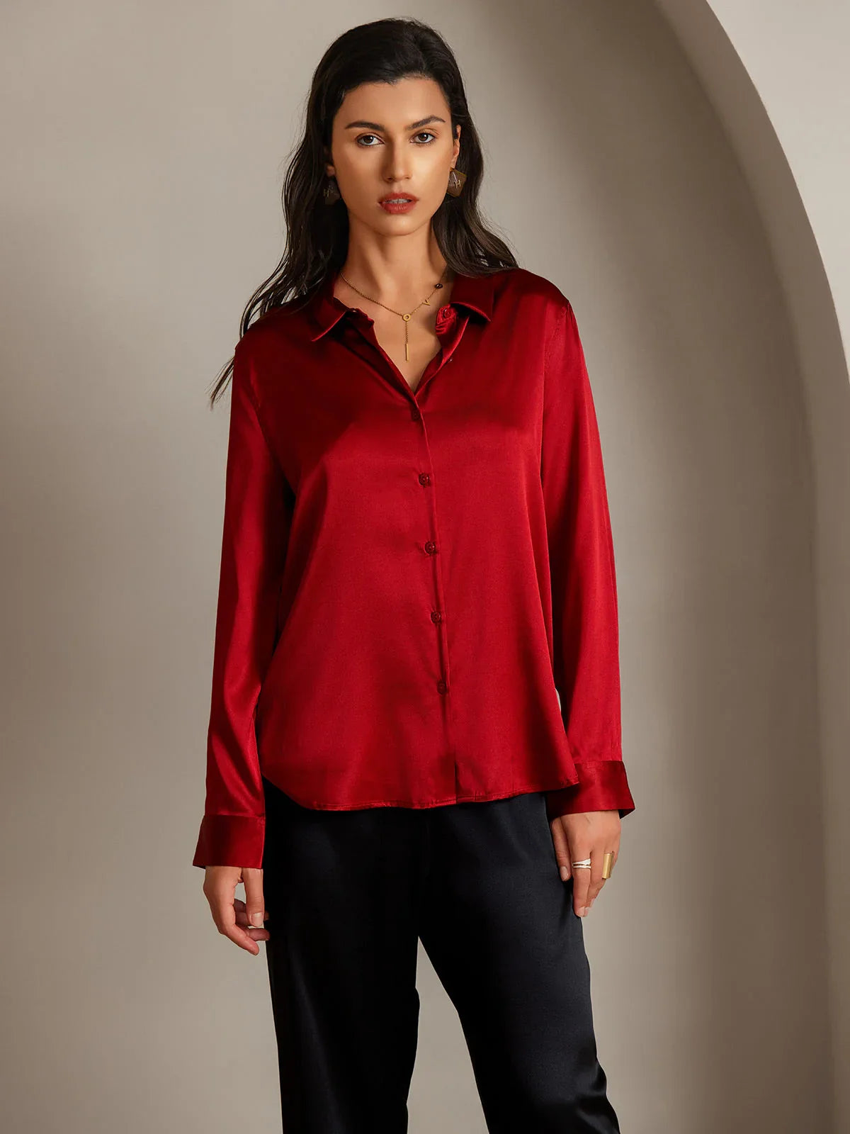 Blusa de satén Valora