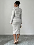 Conjunto de tweed a cuadros Beverly