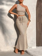 Conjunto largo Capri a rayas