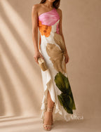 Adriana Vestido Maxi Floral de Un Hombro