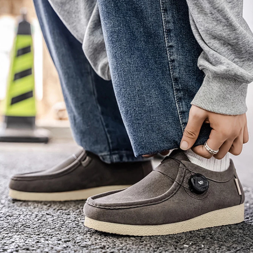 Mocasines de ante sin cordones