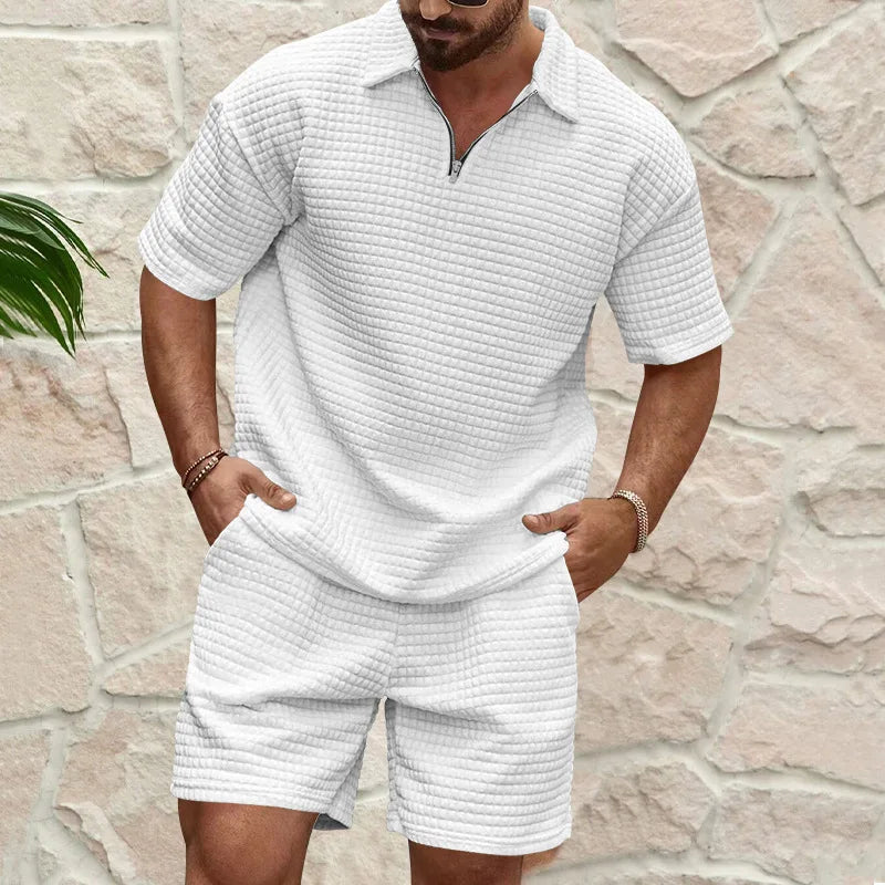 Conjunto con diseño de rejilla tipo gofre