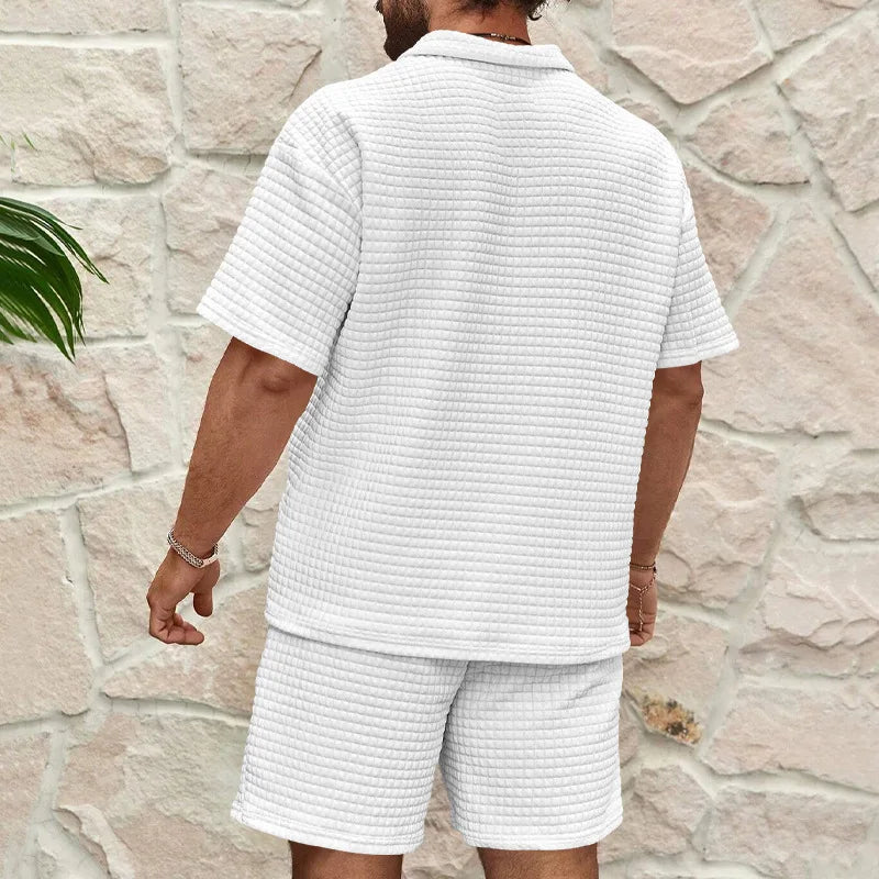 Conjunto con diseño de rejilla tipo gofre