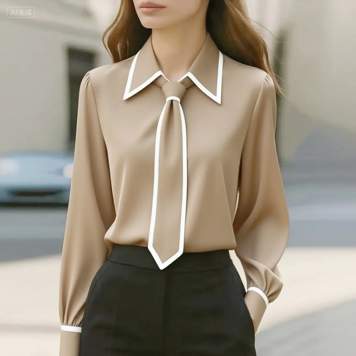 Blusa moderna con manga larga