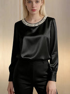 Blusa de satén