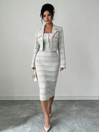 Conjunto de tweed a cuadros Beverly