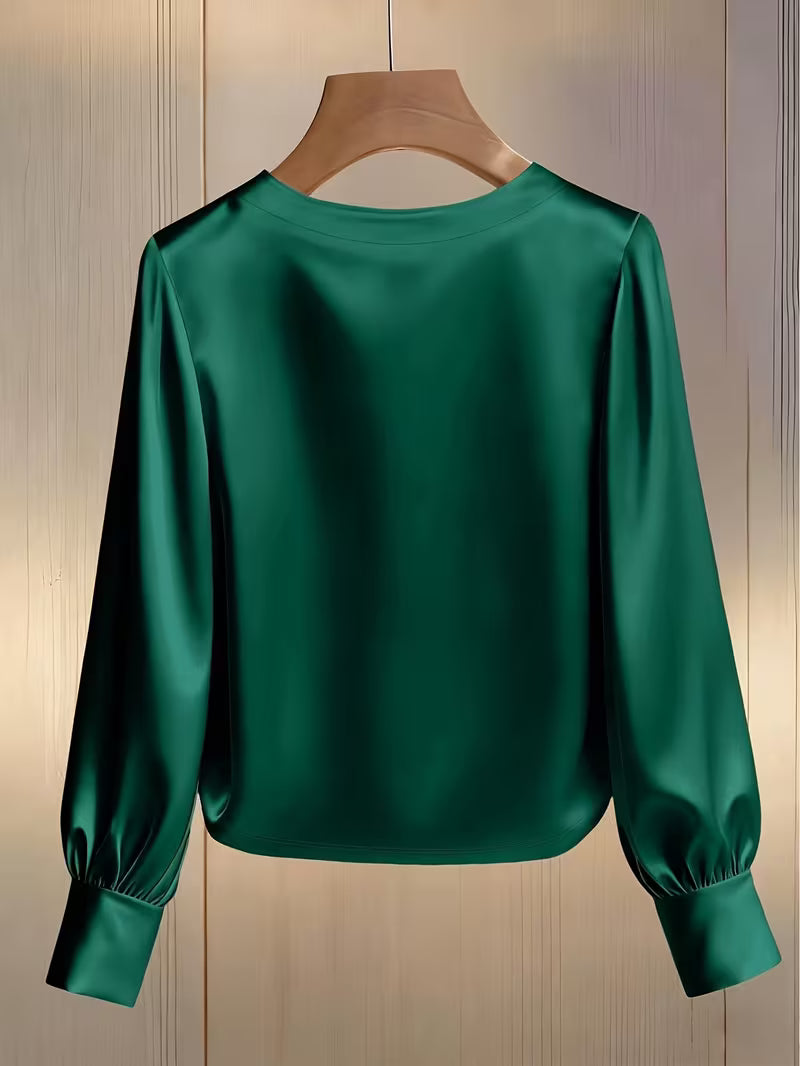 Blusa de satén