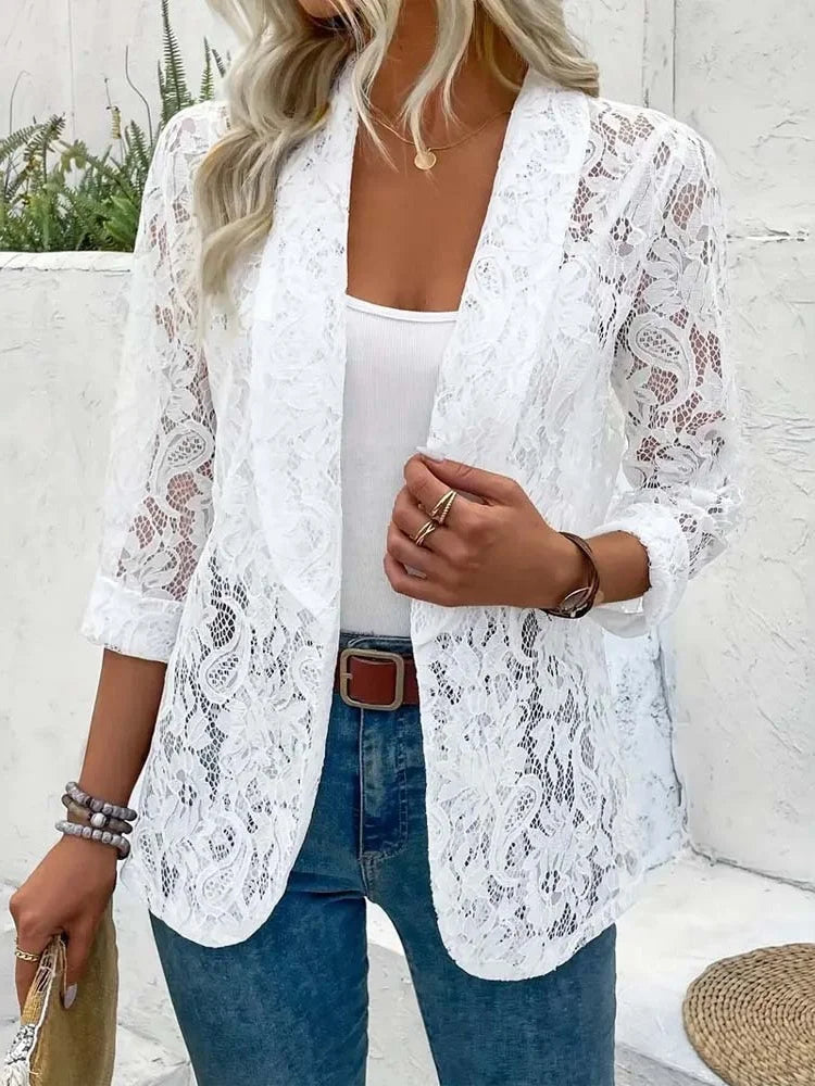 Blazer de encaje transparente Camille