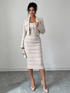 Conjunto de tweed a cuadros Beverly