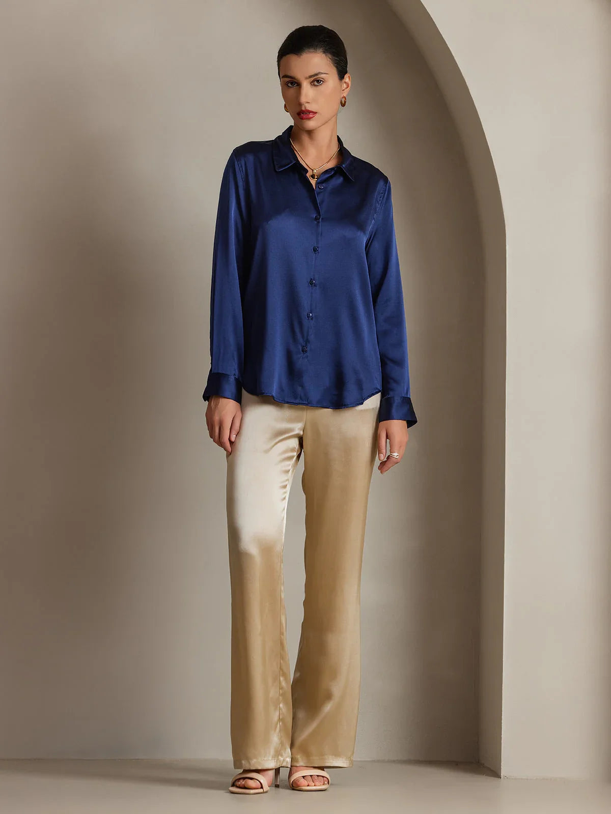 Blusa de satén Valora