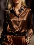 Blusa de satén «Savanna»