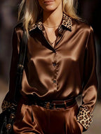 Blusa de satén «Savanna»