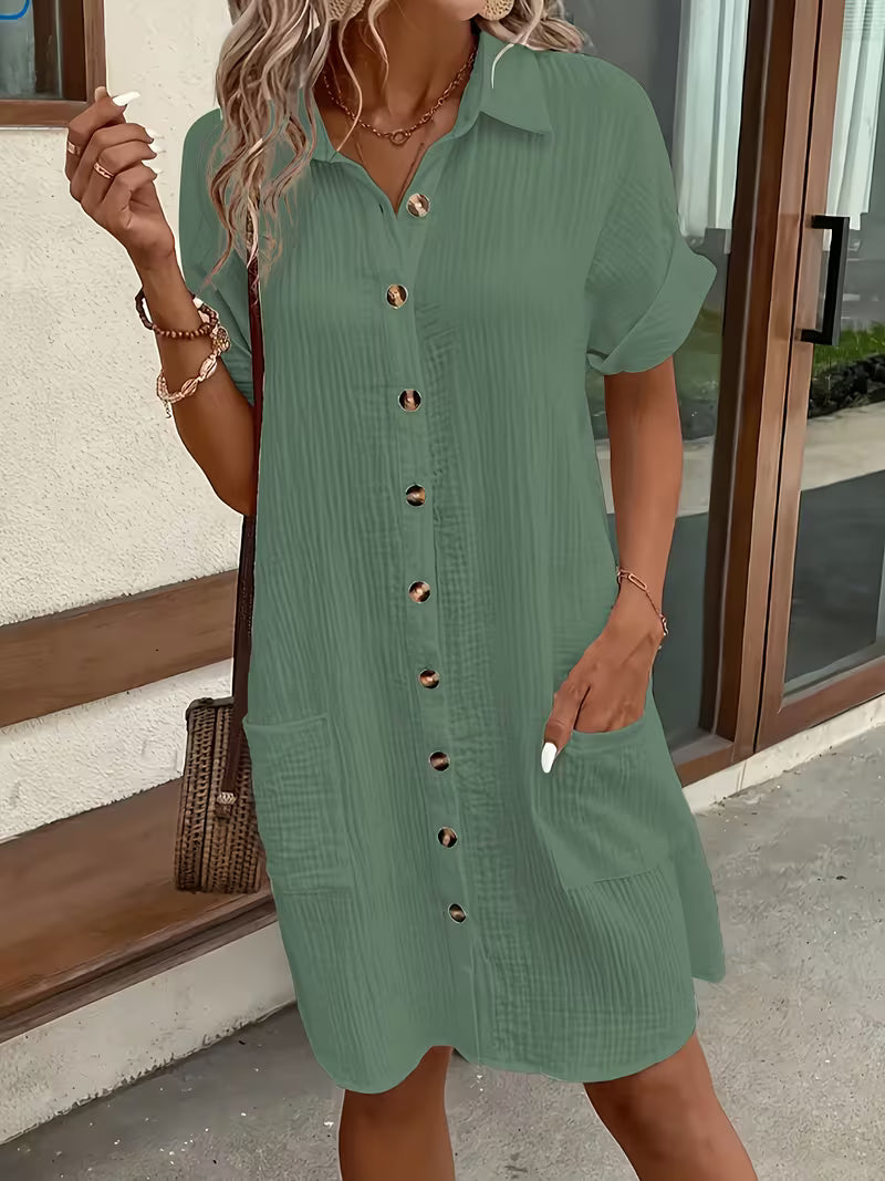 Vestido abotonado de domingo