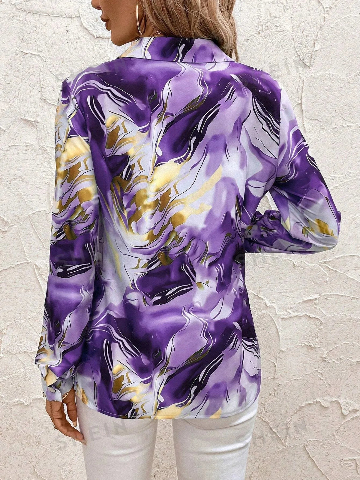 Blusa «Aviana» de mármol satinado