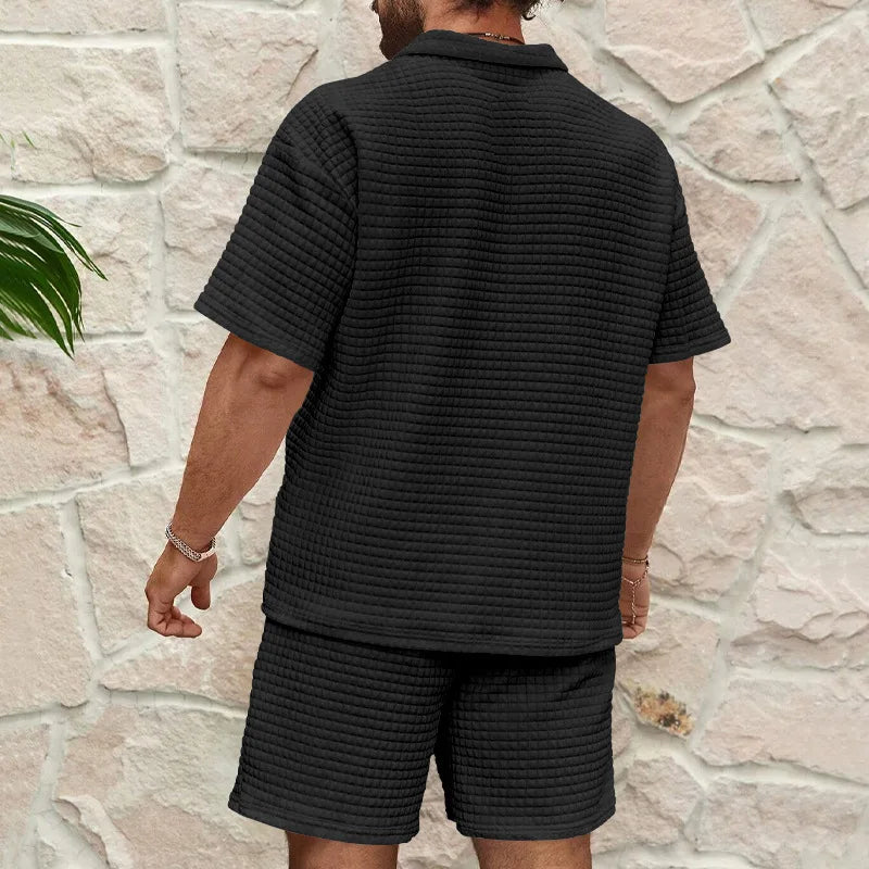 Conjunto con diseño de rejilla tipo gofre