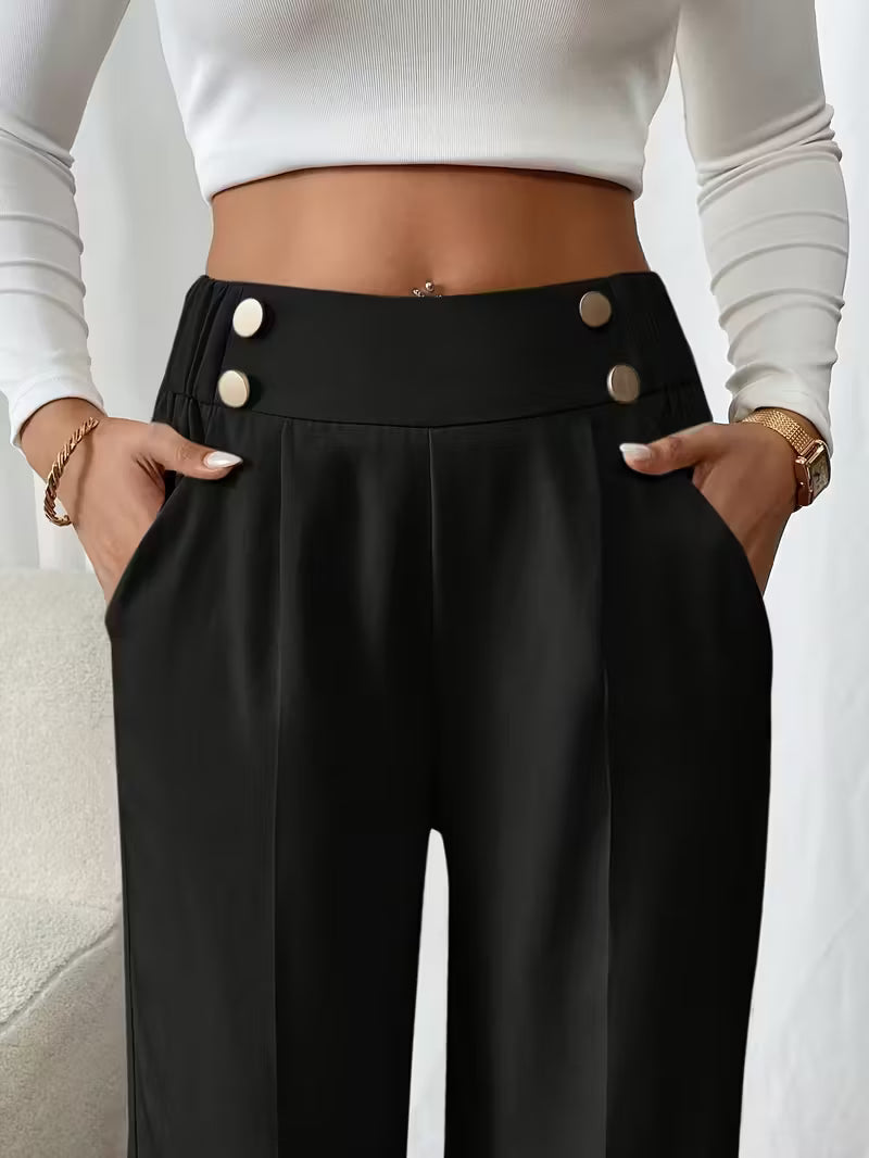 Pantalones Margaux con cinturilla abotonada