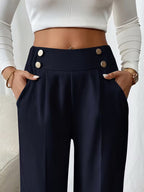 Pantalones Margaux con cinturilla abotonada