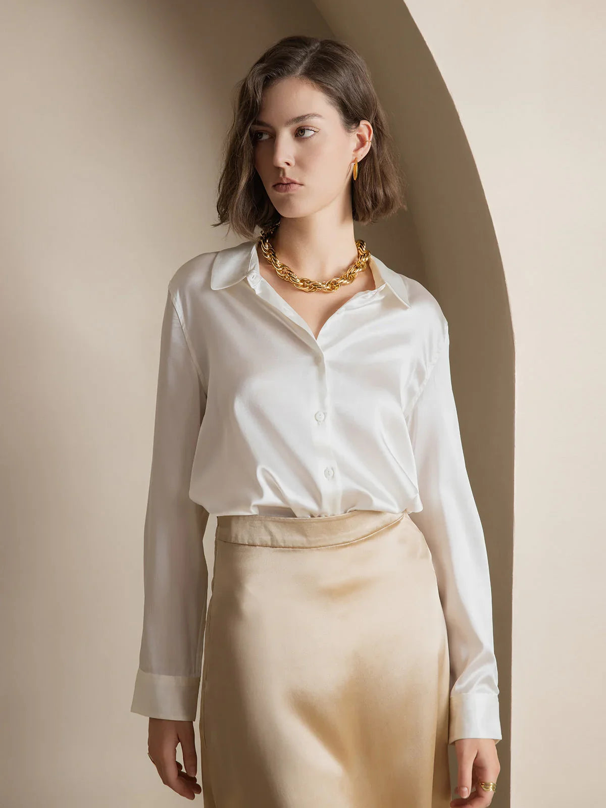 Blusa de satén Valora