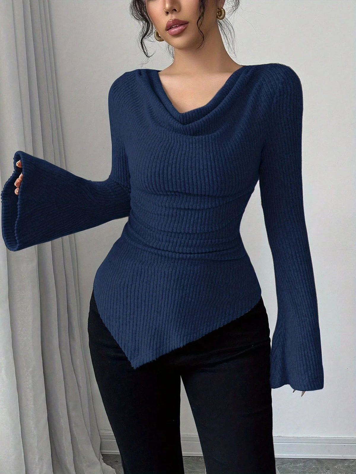 Top Juliette de manga acampanada