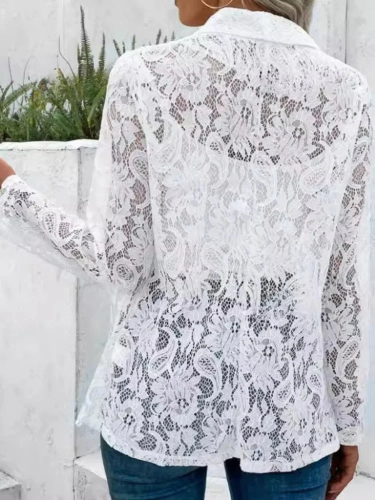 Blazer de encaje transparente Camille