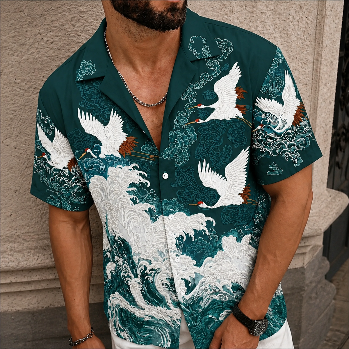 Camisa con botones Kaito