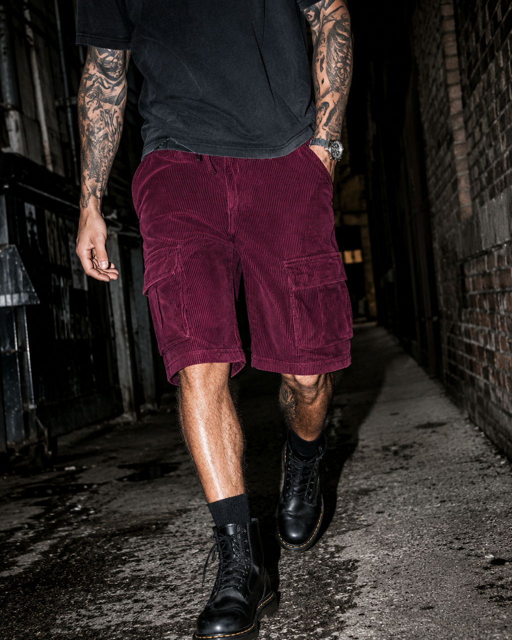 Pantalones cortos cargo de pana Calloway