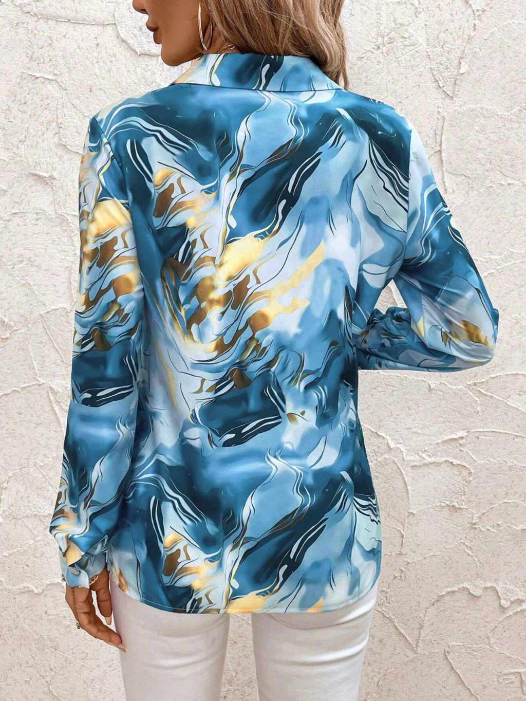 Blusa «Aviana» de mármol satinado