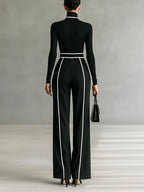 Vera™ | Conjunto elegante con detalle de contraste