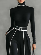 Vera™ | Conjunto elegante con detalle de contraste